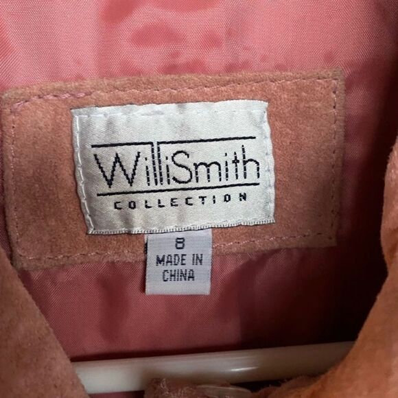 Willi Smith Pink Suede Button Down Blouse Women’s Size 8 - Picture 3 of 4